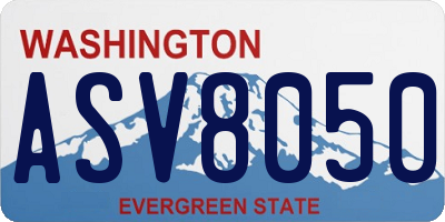 WA license plate ASV8050