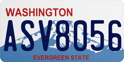 WA license plate ASV8056