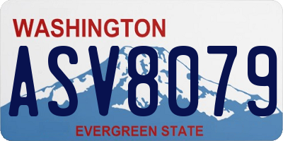 WA license plate ASV8079