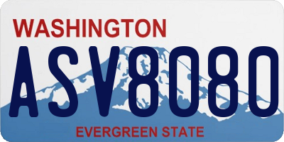 WA license plate ASV8080