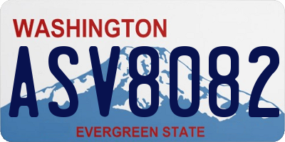 WA license plate ASV8082