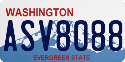 WA license plate ASV8088