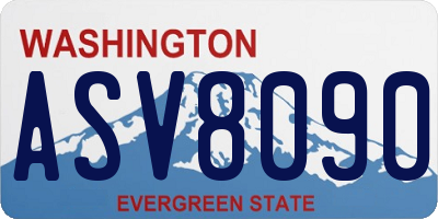 WA license plate ASV8090