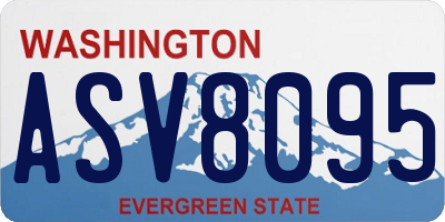 WA license plate ASV8095