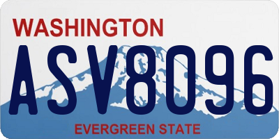 WA license plate ASV8096