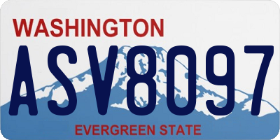 WA license plate ASV8097
