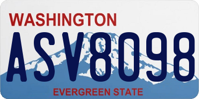 WA license plate ASV8098