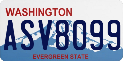 WA license plate ASV8099