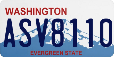 WA license plate ASV8110