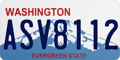WA license plate ASV8112