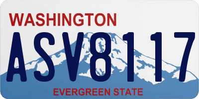 WA license plate ASV8117