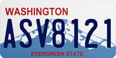 WA license plate ASV8121