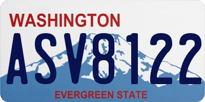 WA license plate ASV8122