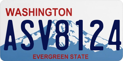 WA license plate ASV8124