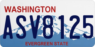 WA license plate ASV8125