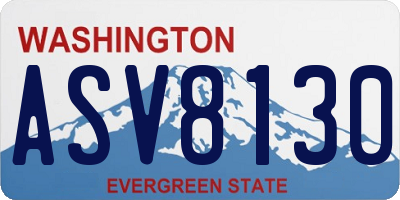WA license plate ASV8130