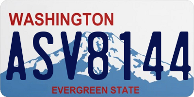 WA license plate ASV8144