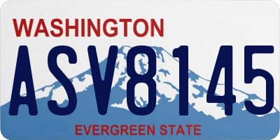 WA license plate ASV8145
