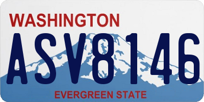 WA license plate ASV8146
