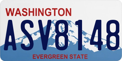 WA license plate ASV8148