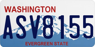 WA license plate ASV8155