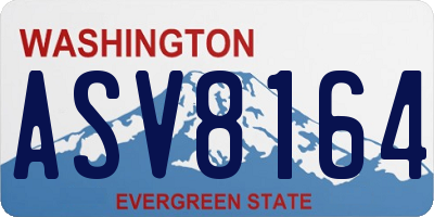 WA license plate ASV8164