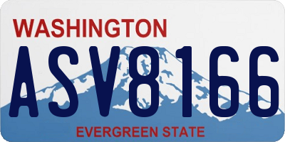 WA license plate ASV8166