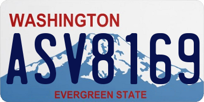 WA license plate ASV8169