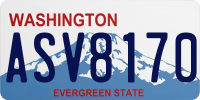 WA license plate ASV8170