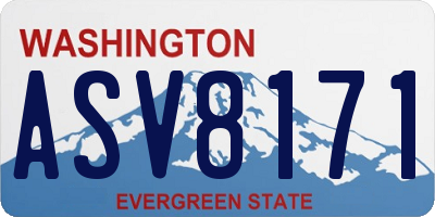 WA license plate ASV8171