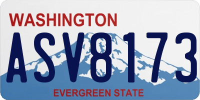 WA license plate ASV8173