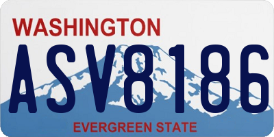 WA license plate ASV8186