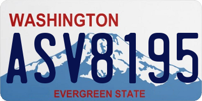 WA license plate ASV8195