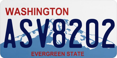 WA license plate ASV8202