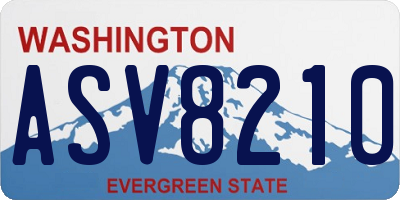 WA license plate ASV8210