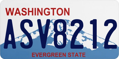 WA license plate ASV8212