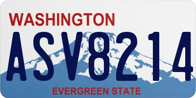 WA license plate ASV8214