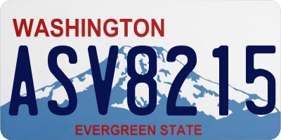 WA license plate ASV8215