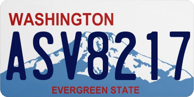 WA license plate ASV8217