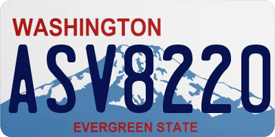 WA license plate ASV8220