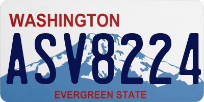 WA license plate ASV8224