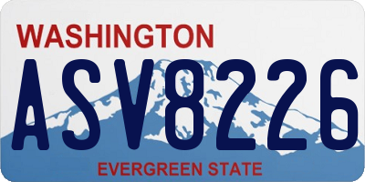 WA license plate ASV8226