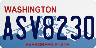 WA license plate ASV8230