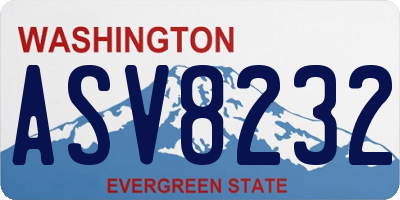 WA license plate ASV8232