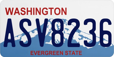 WA license plate ASV8236