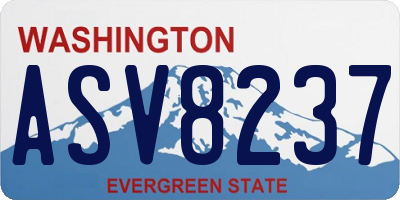 WA license plate ASV8237