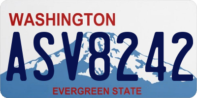 WA license plate ASV8242