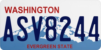 WA license plate ASV8244