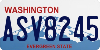 WA license plate ASV8245