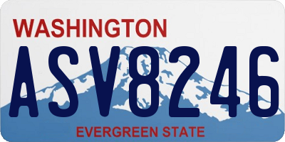 WA license plate ASV8246